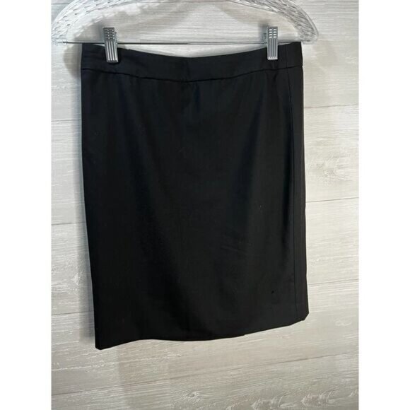 Banana Republic Womens Black Pencil Skirt 2P Polyester Blend With Back Zipper Cl - Picture 2 of 4